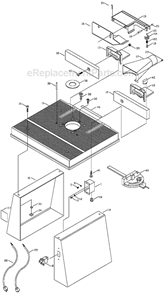 Page A Diagram and Parts List for 697  Porter Cable Router